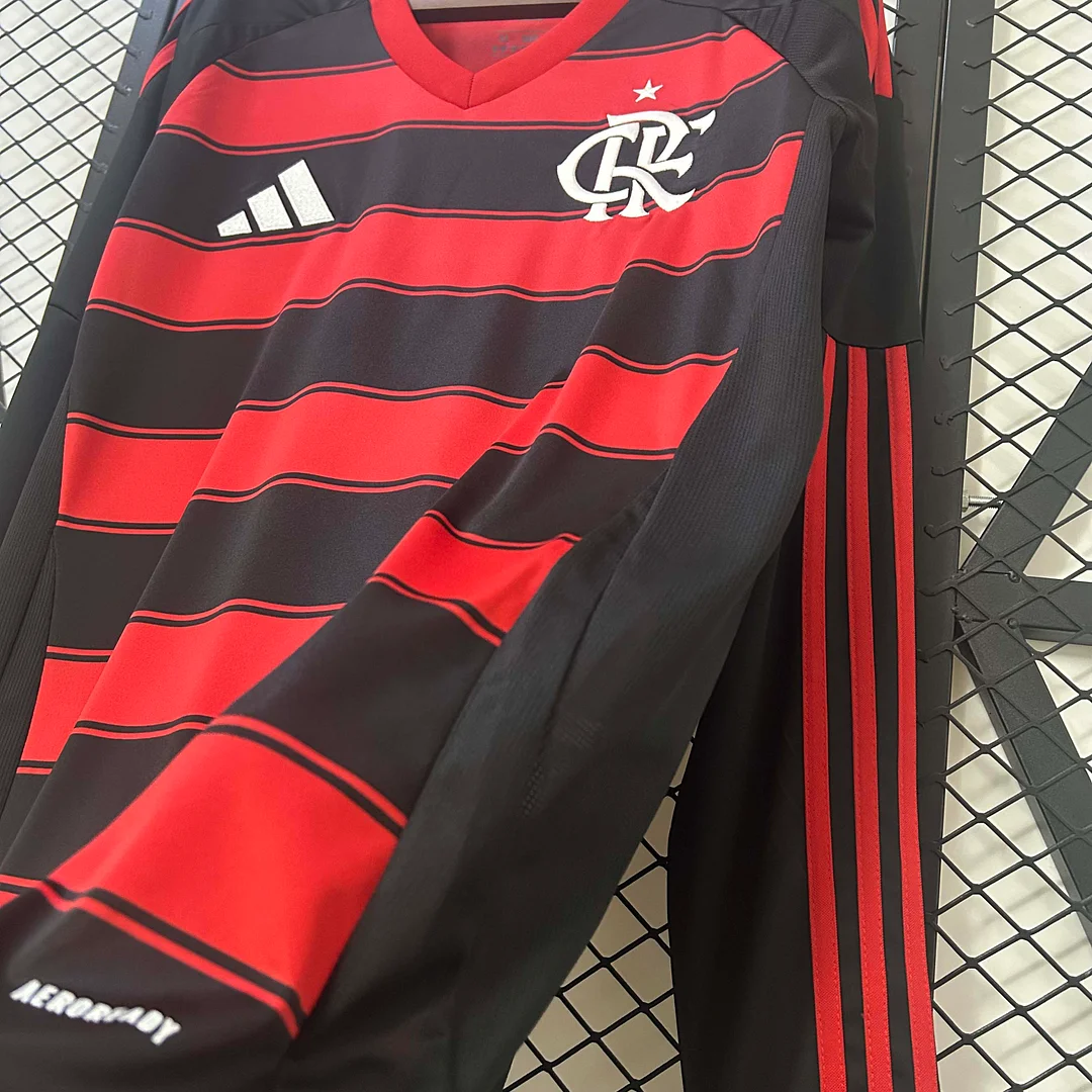 2025/2026 Long Sleeve Flamengo Home Football Jersey1:1 Thai Quality - Image 7