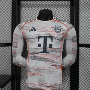 2025/2026 Long Sleeve Player Version Bayern Munich Away Football Shirt 1:1 Thai Quality