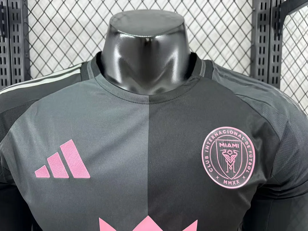 2025/2026 Long Sleeve Player Version Inter Miami Away Soccer Jersey 1:1 Thai Quality - Image 5